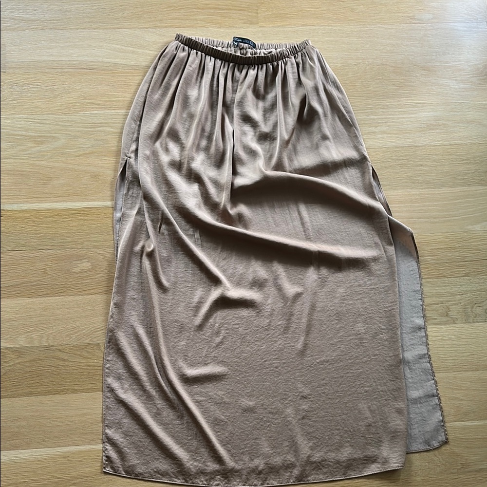 Zara Tan Midi Skirt